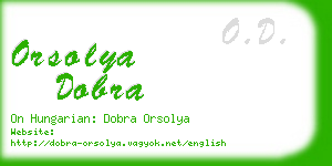 orsolya dobra business card